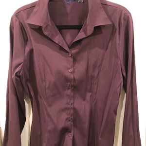 Women's Purple Button-Up Shirt